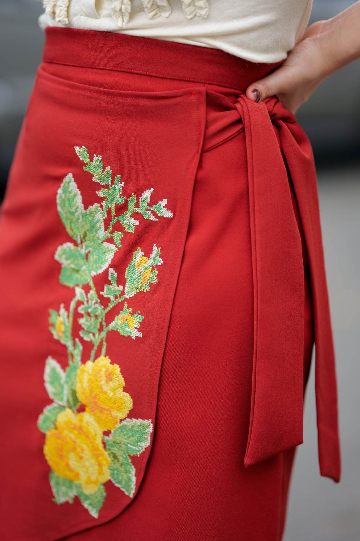 Fustă cu broderie Erica - Imagine 5