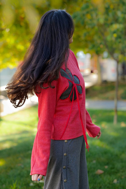 Bluză Maira roșie - Imagine 2