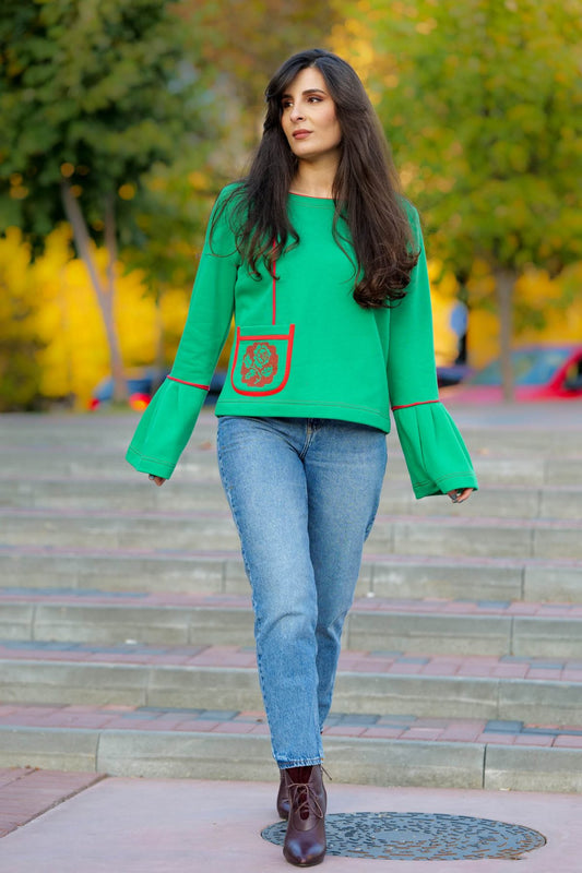 Bluză Poem verde - Imagine 2