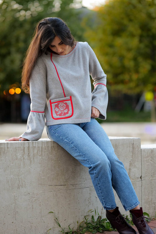 Bluză Poem gri - Imagine 2