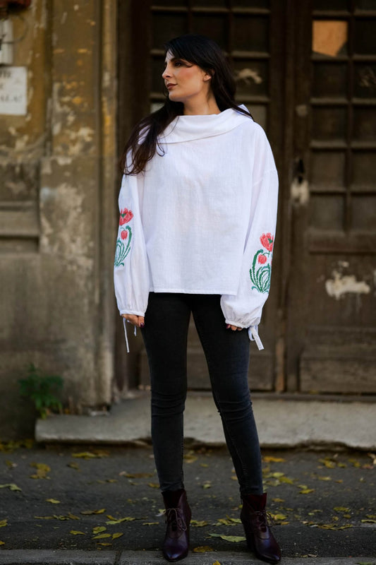 Bluză brodată Anica - Imagine 2