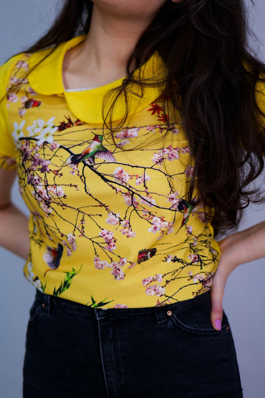 Bluză Poppy galbenă - Imagine 2