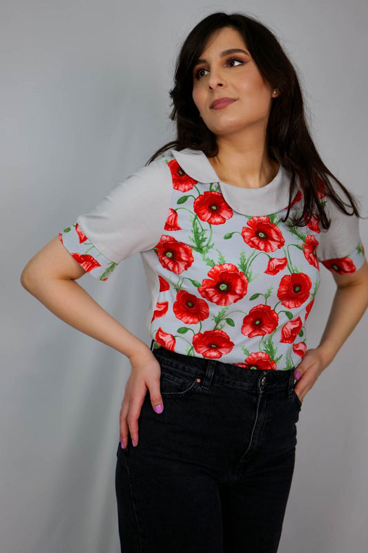 Bluză Poppy gri - Imagine 2