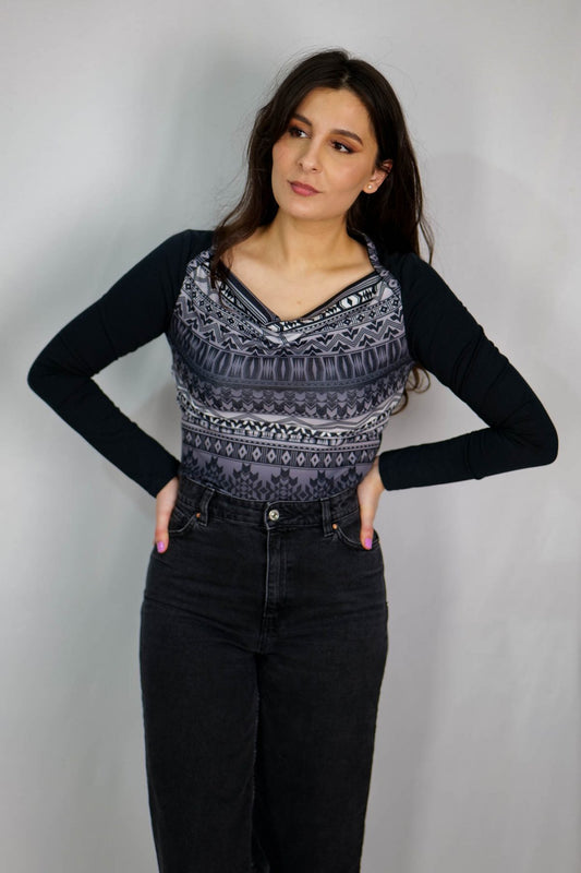 Bluză Anișoara neagră - Imagine 2