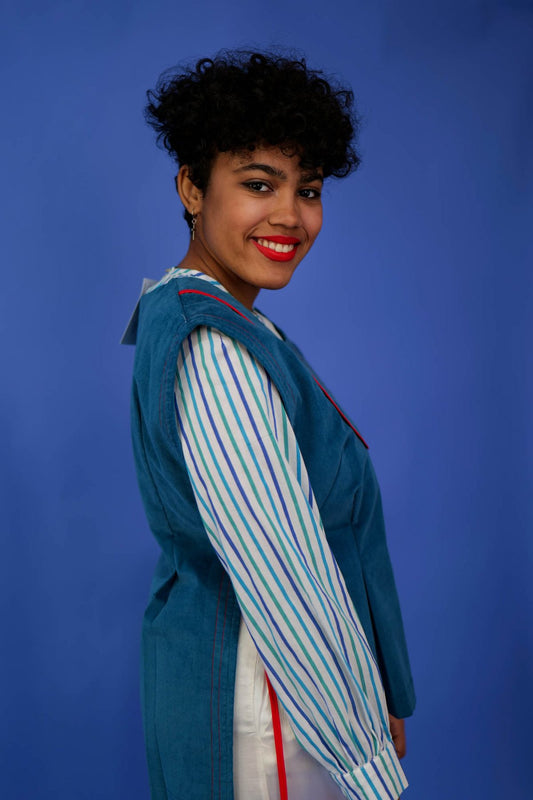 Vestă brodată din catifea Memory - Imagine 2