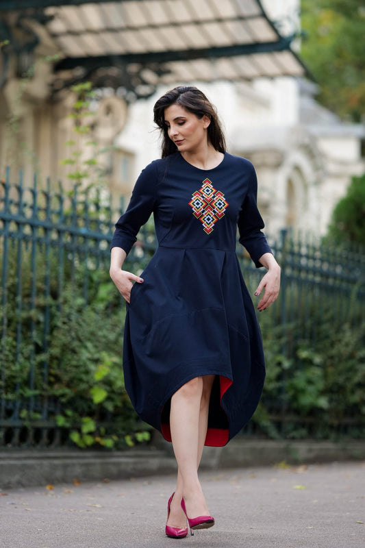 Rochie brodată Ribhana - Imagine 1