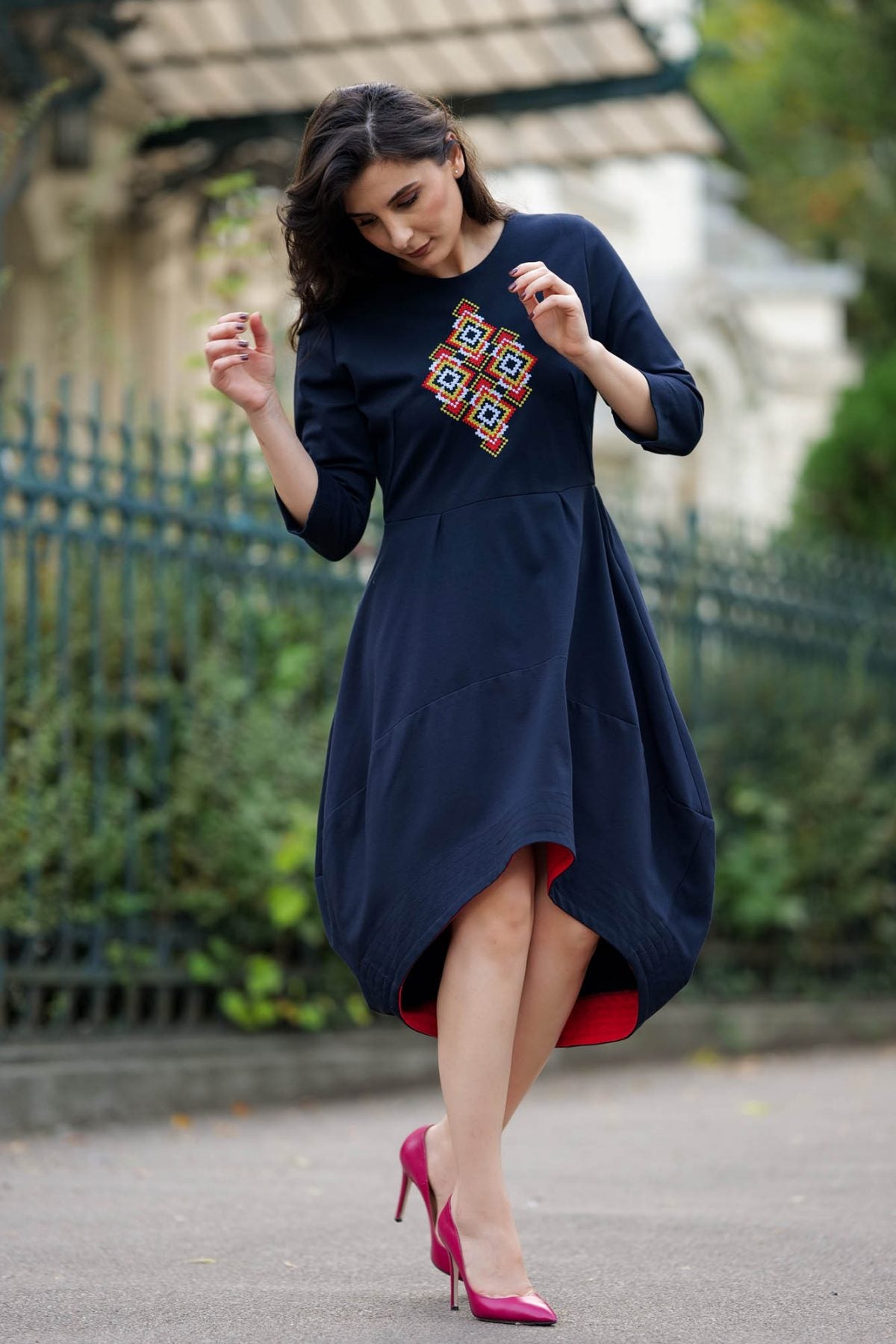 Rochie brodată Ribhana - Imagine 3