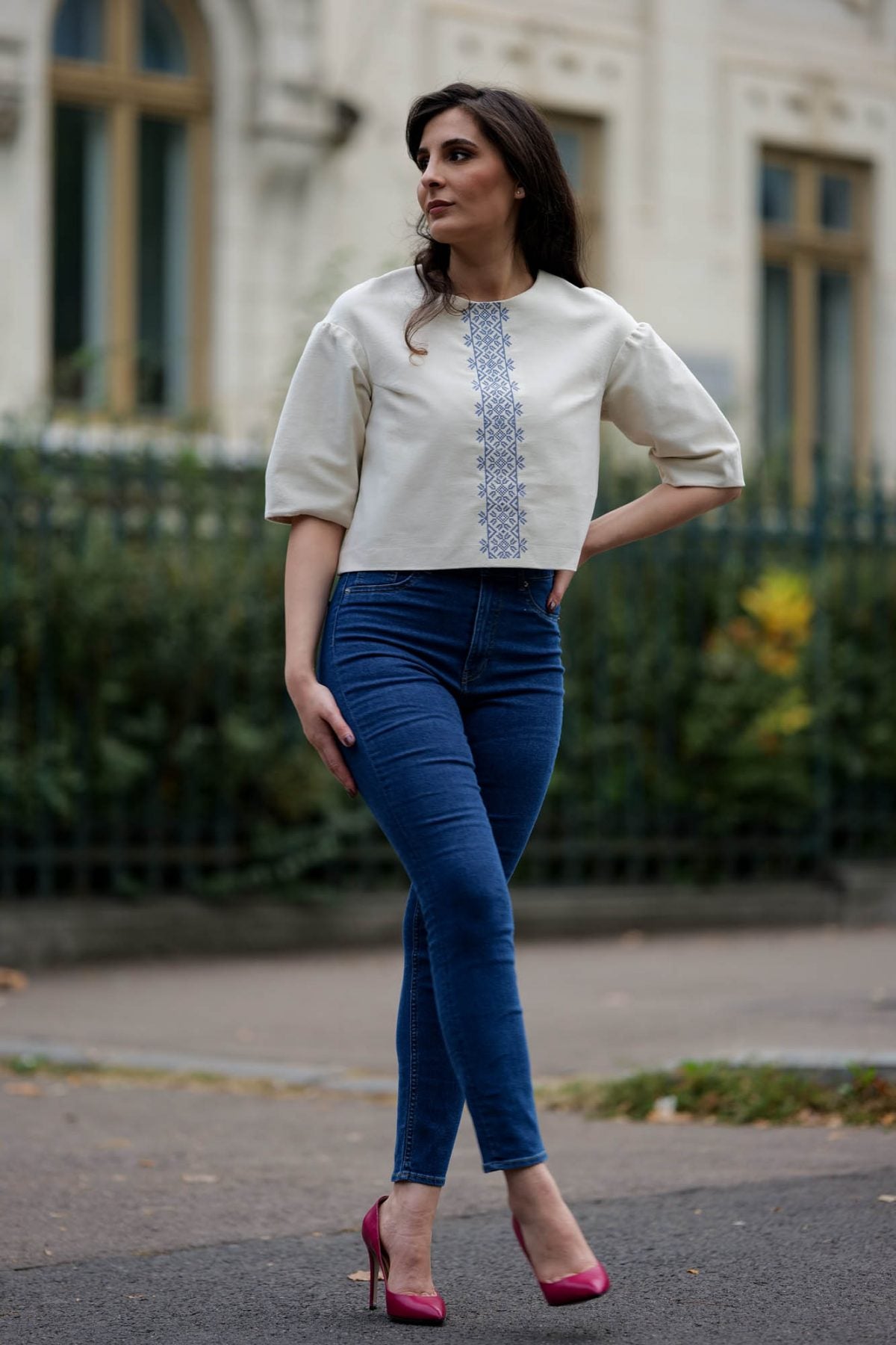 Bluza cu broderie Luana - Imagine 4