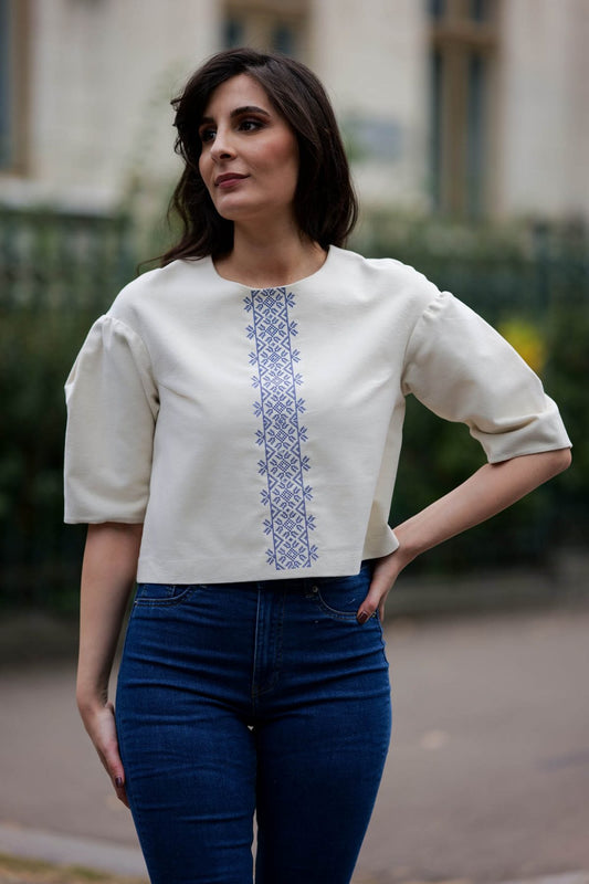 Bluza cu broderie Luana - Imagine 1