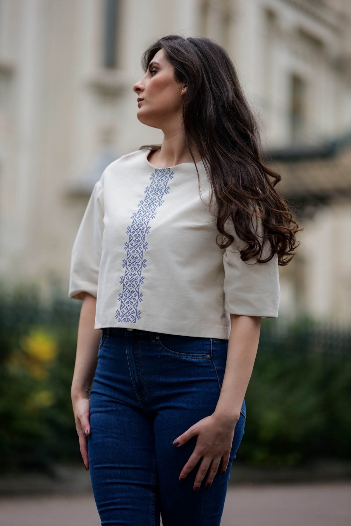 Bluza cu broderie Luana - Imagine 3