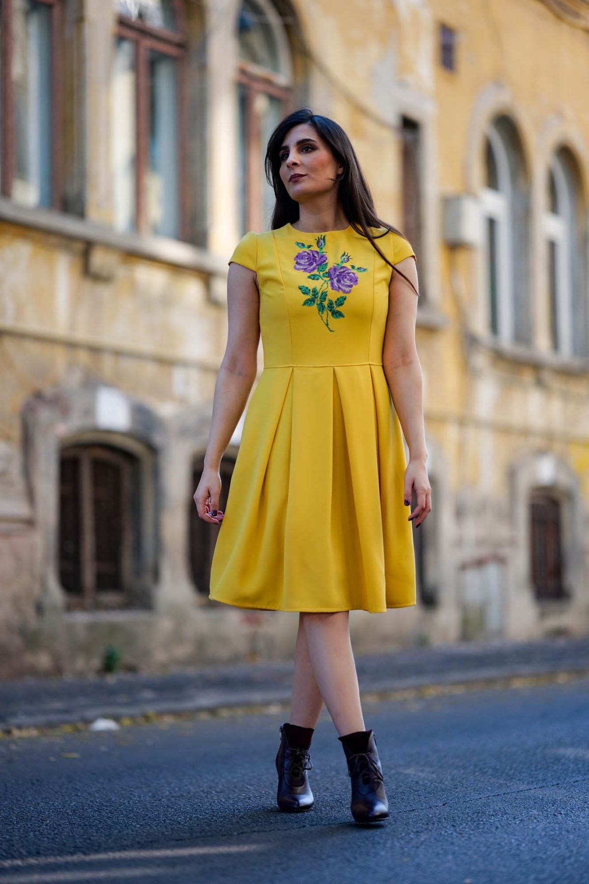 Rochie Opium Galbenă - Imagine 3