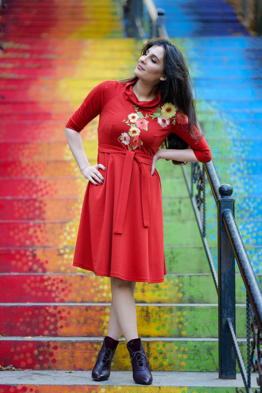 Rochie brodată Genoveva - Imagine 1