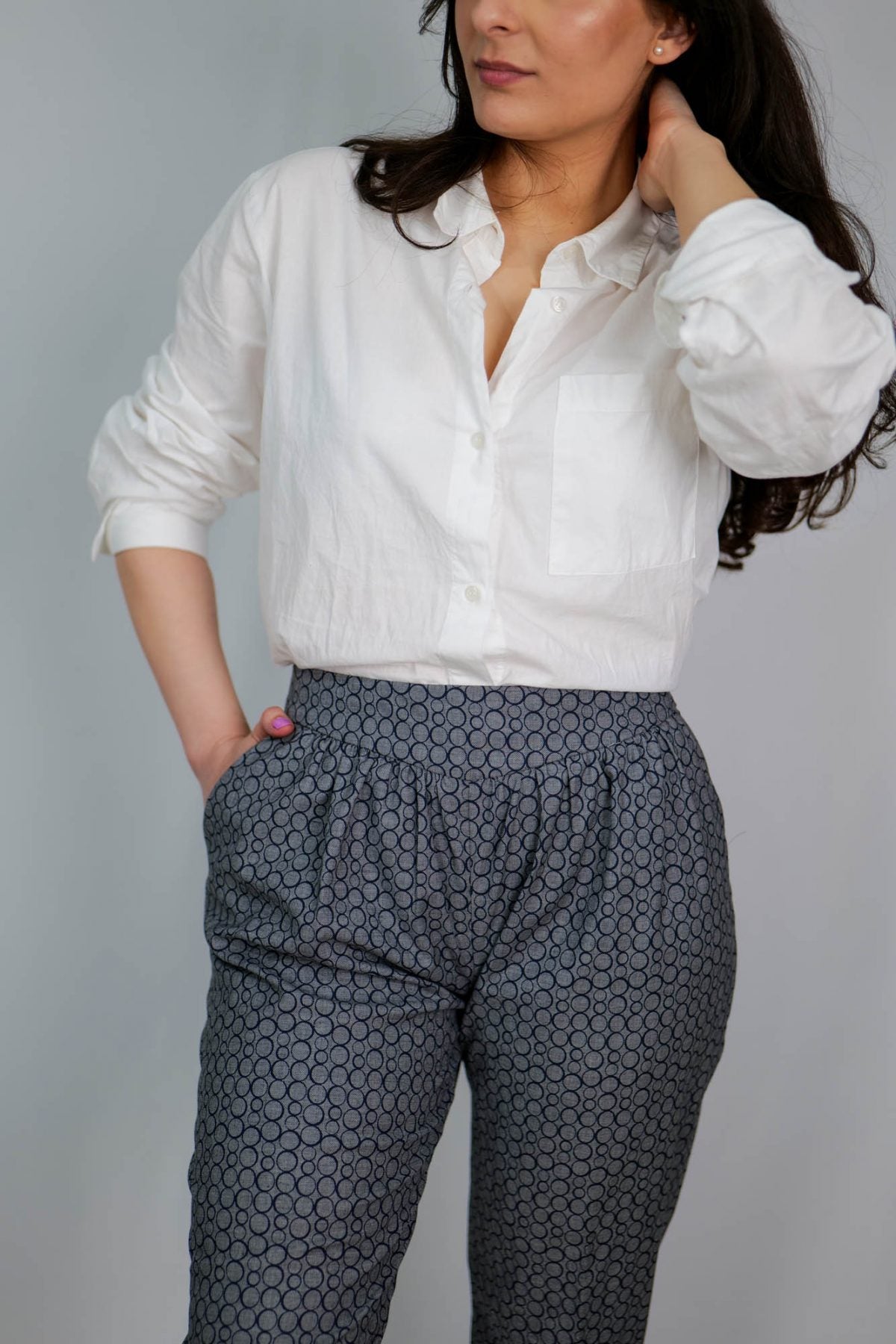 Pantaloni Charlotte gri - Imagine 5