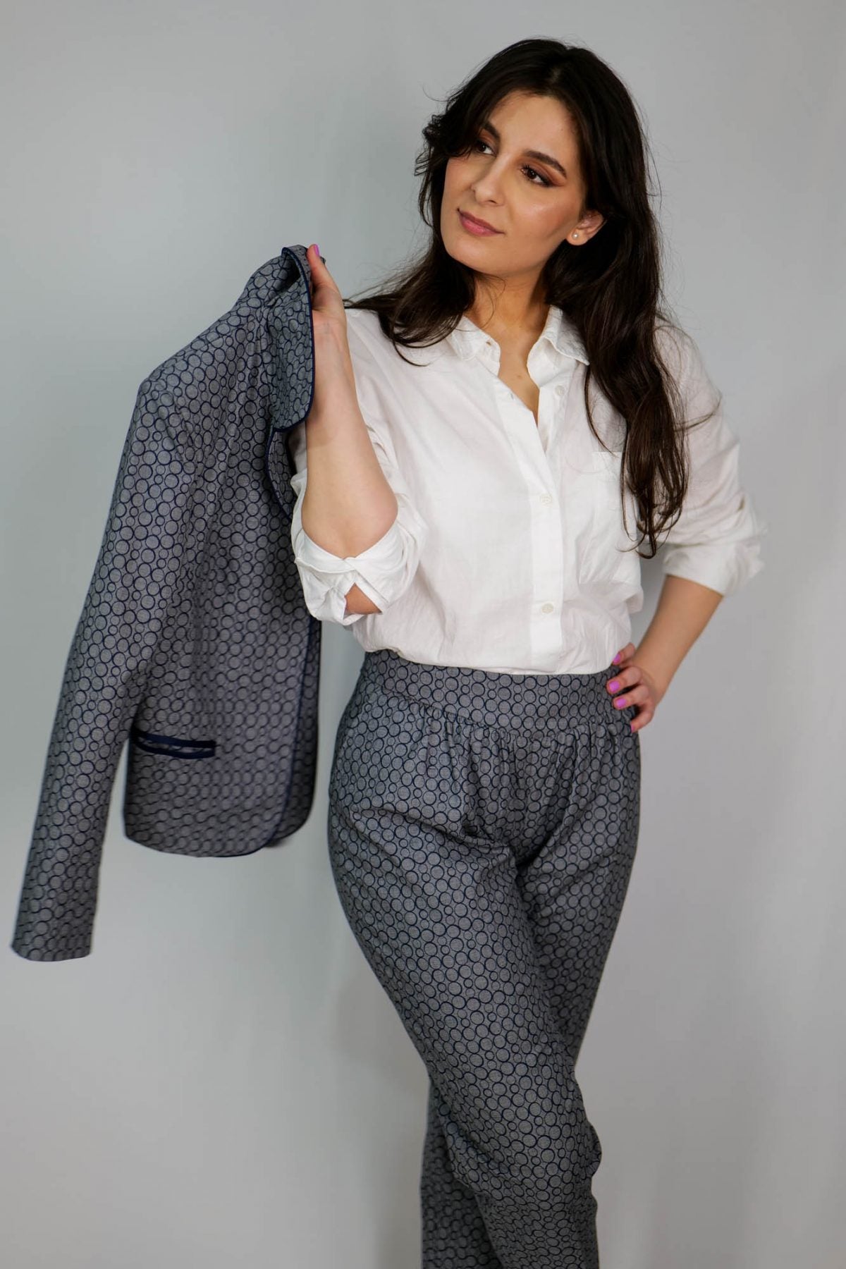 Pantaloni Charlotte gri - Imagine 3