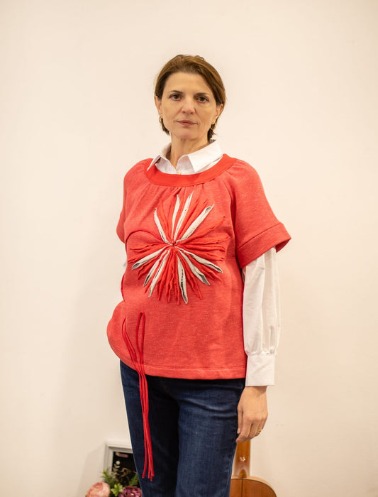 Tricou cu aplicații Mireille - Imagine 1